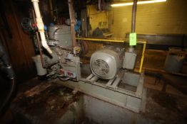 Vilter 20 hp Reciprocating 2-Cylinder Ammonia Compressor, Size 412K452B, S/N 145309, 460 Volts, 3