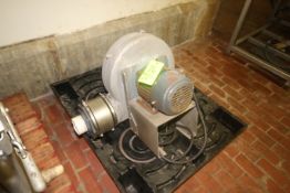 5 hp Blower Unit, with3515 RPM Motor, 230/460 Volt , 3 Phase (Located on Basement Floor--McKees