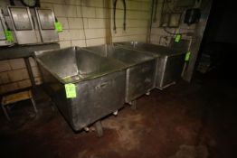 S/S Portable Totes with Assorted S/S Molds, Tote Dims.: Aprox. 53" L x 31" W x 39" H (Located on 1st