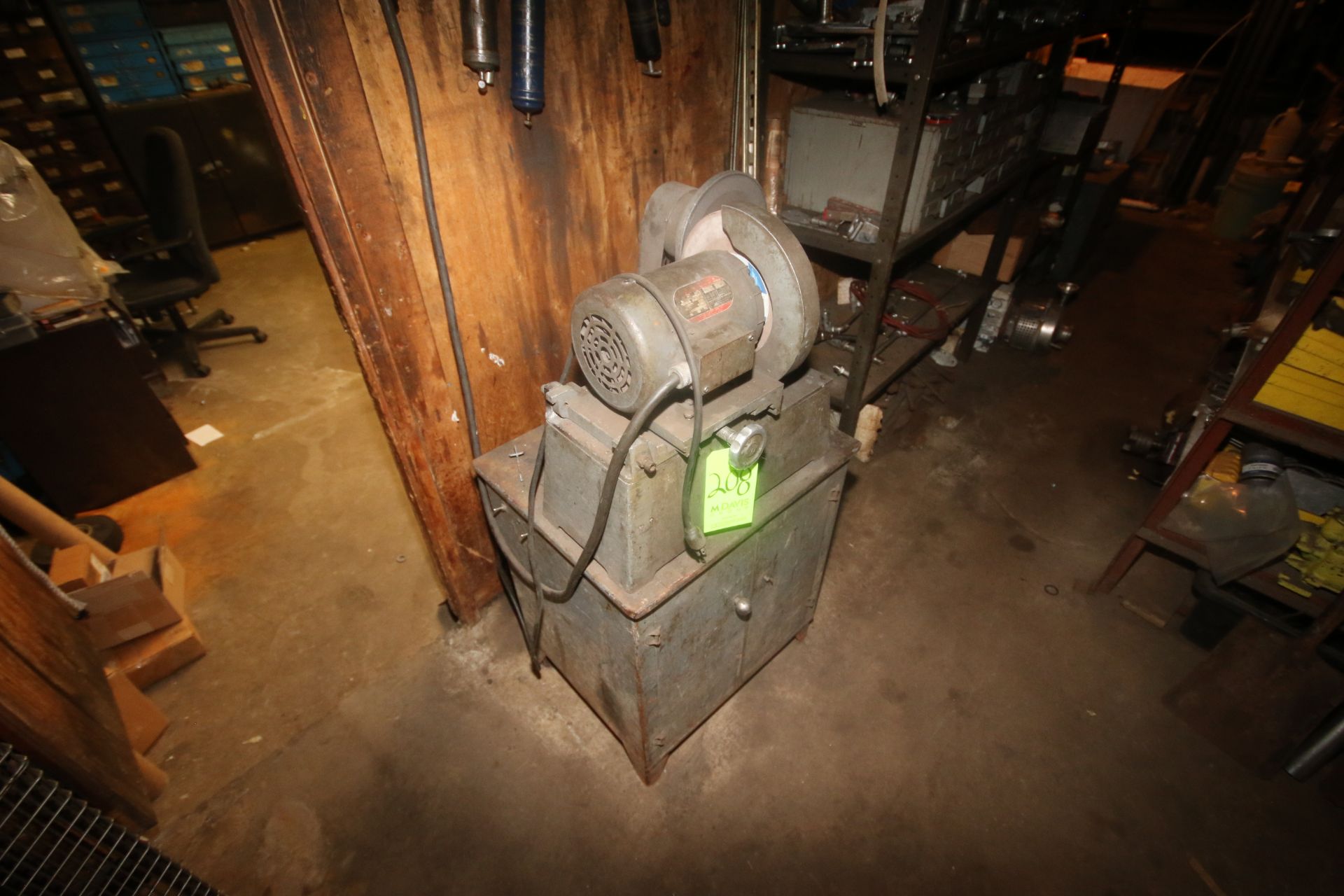 Electic Grinding Wheel, Mounted on Table with Aprox. 3 hp Motor (Located on 2nd Floor--McKees Rocks, - Image 2 of 2