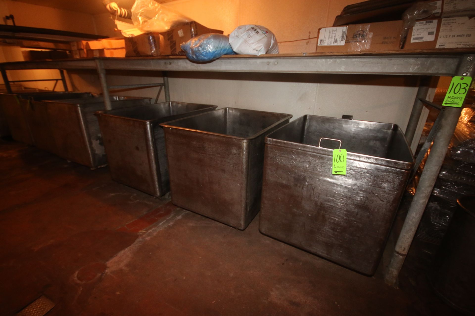 S/S Stationary Totes, Overall Dims.: Aprox. 49" L x 37" W x 45" H (Located on Basement Floor--McKees - Image 2 of 2