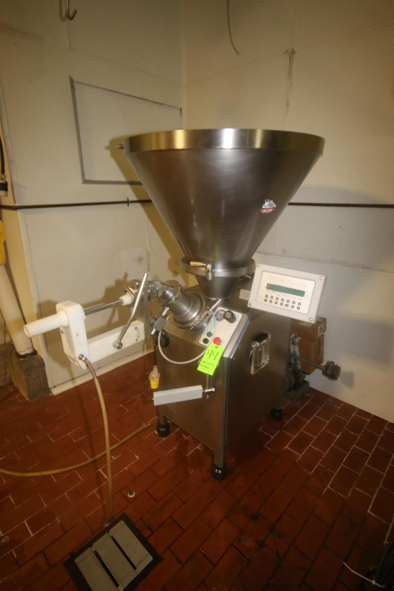 VEMAG S/S Continuous Vacuum Stuffer, M/N 500, Type: 128/90, with Aprox. 38" Dia. S/S Funnel, with