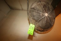 Wall Mounted Fans, Aprox. 28" Dia. (Located on Basement Floor--McKees Rocks, PA)(Rigging, Handling &