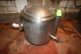 Groen 40 Gal. S/S Kettle, M/N 1111/4-40, S/N 99475, 30 PSI @ 300 F, with S/S Hinge Lid, Mounted on