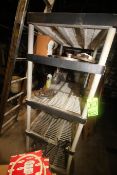 Contents of Back Area, Includes Shelving, Buckets, (1) Sproll of Wire, Section of Lockers,