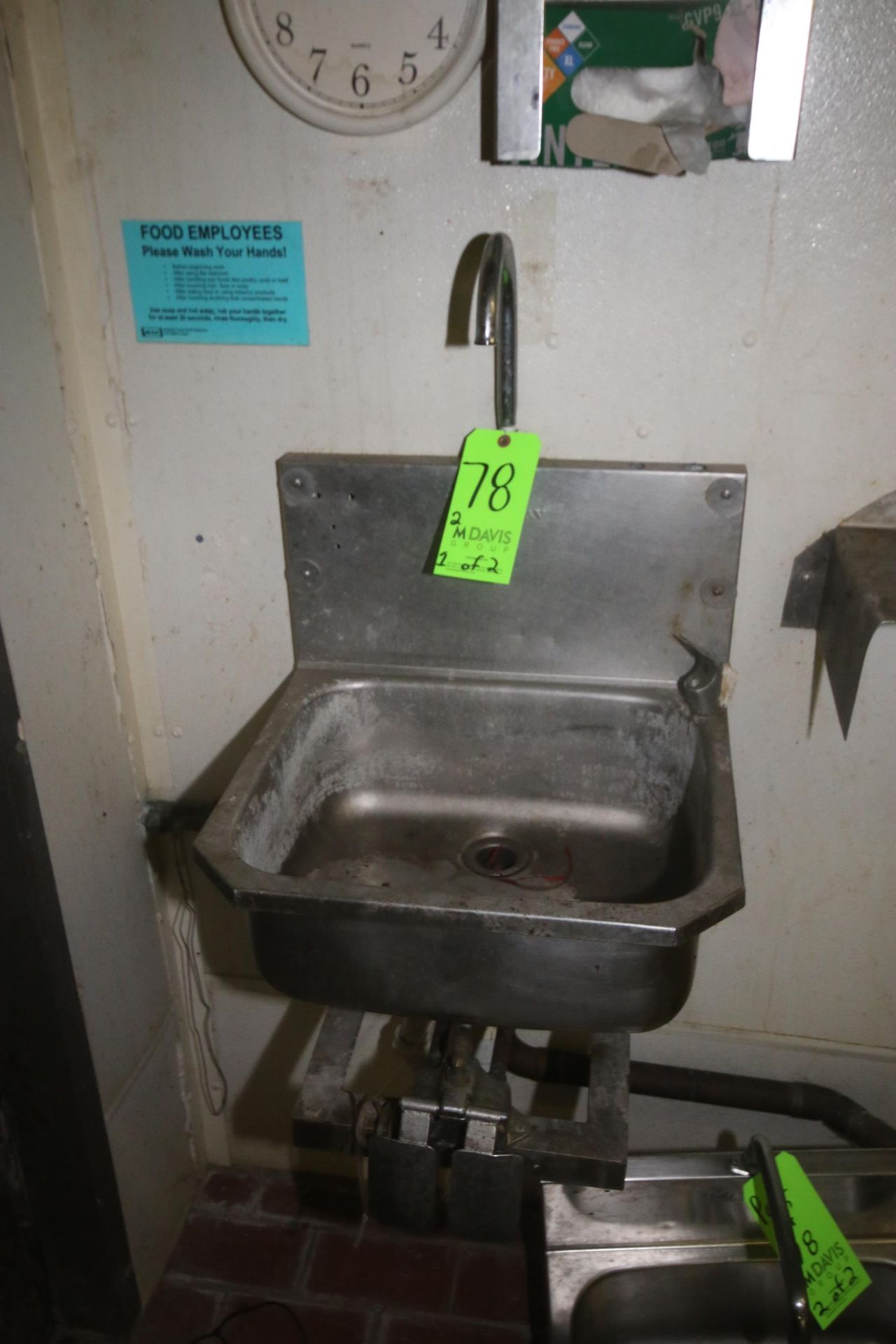 S/S Single Bowl Sinks, 1-with Knee Control (Located on Basement Floor--McKees Rocks, PA)(Rigging, - Image 2 of 3