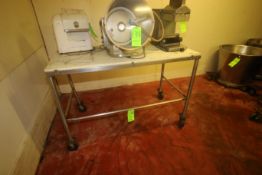 Portable Cutting Table, Overall Dims.: Aprox. 60" L x 30" W x 40" H, Mounted on S/S Portable