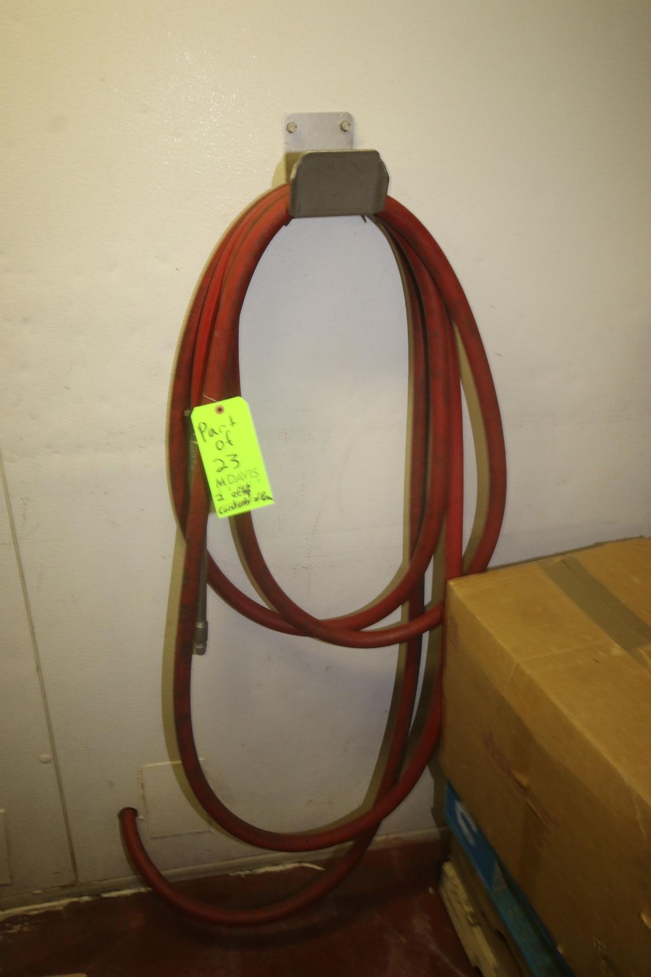 Remaining Contents of Room, Includes (3) Hoses with S/S Wall Mounted, (1) S/S Shelf Frame (Located - Image 2 of 4