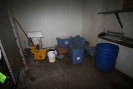 Contents of Room, Includes S/S Shelving, Plastic Totes, Trash Cans, and Other Contents As