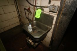 S/S Single Bowl Sink, Wall Mounted, with (2) S/S Sholve Racks (Located on 1st Floor--McKees Rocks,