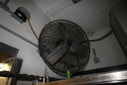 Wall Mounted Fans, Aprox. 28" Dia. (Located on 1st Floor--McKees Rocks, PA)(Rigging, Handling & Site