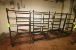 S/S Portable Racks, Overall Dims.: Aprox. 46" L x 39" W x 74" H, with No Shelves, Mounted on Casters