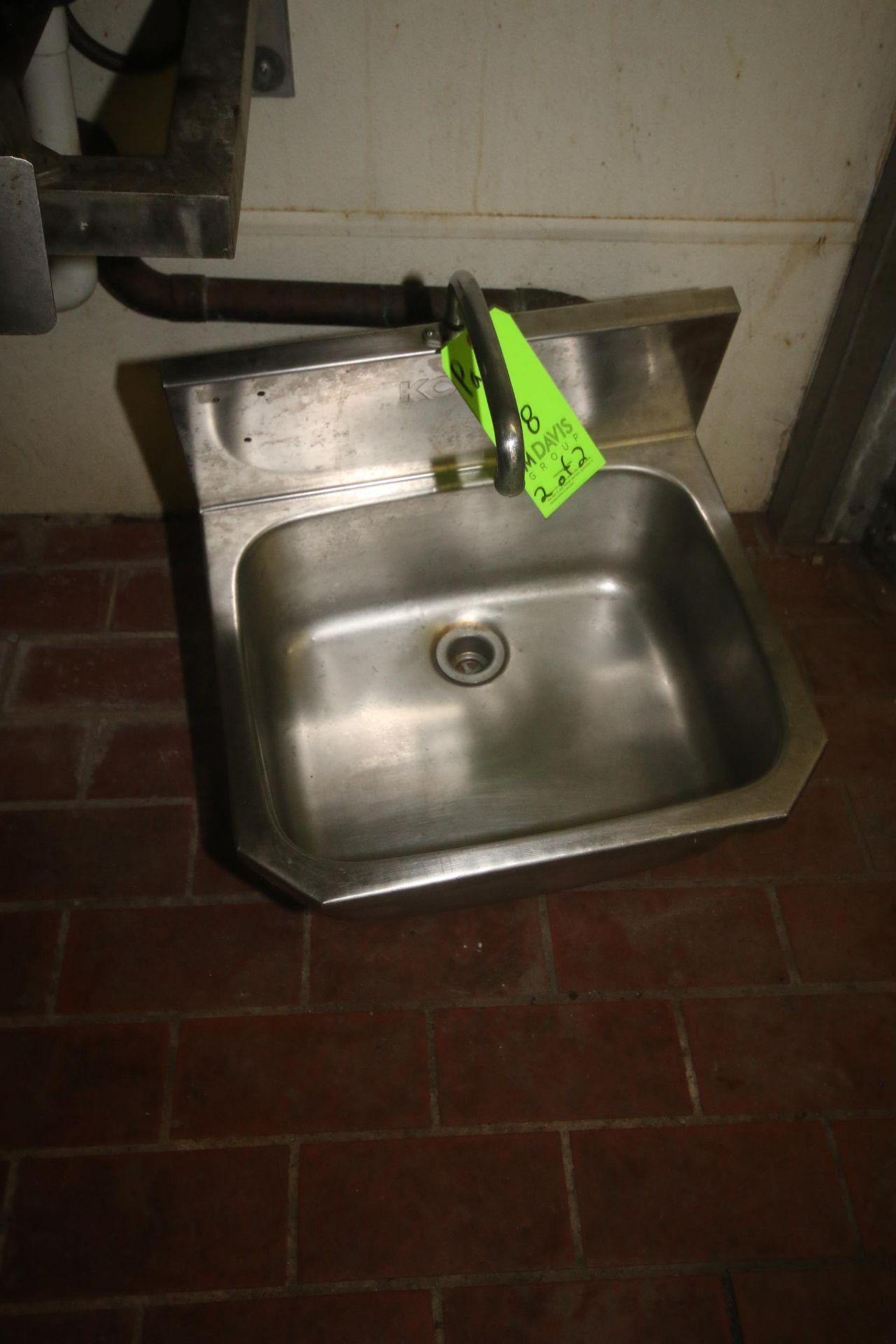 S/S Single Bowl Sinks, 1-with Knee Control (Located on Basement Floor--McKees Rocks, PA)(Rigging, - Image 3 of 3
