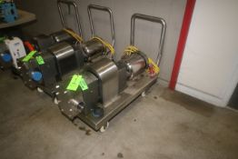 APV 7.5 hp Positive Displacement Pump, Size R6, S/N 1000002622868, with 3" Clamp Type Inlet/
