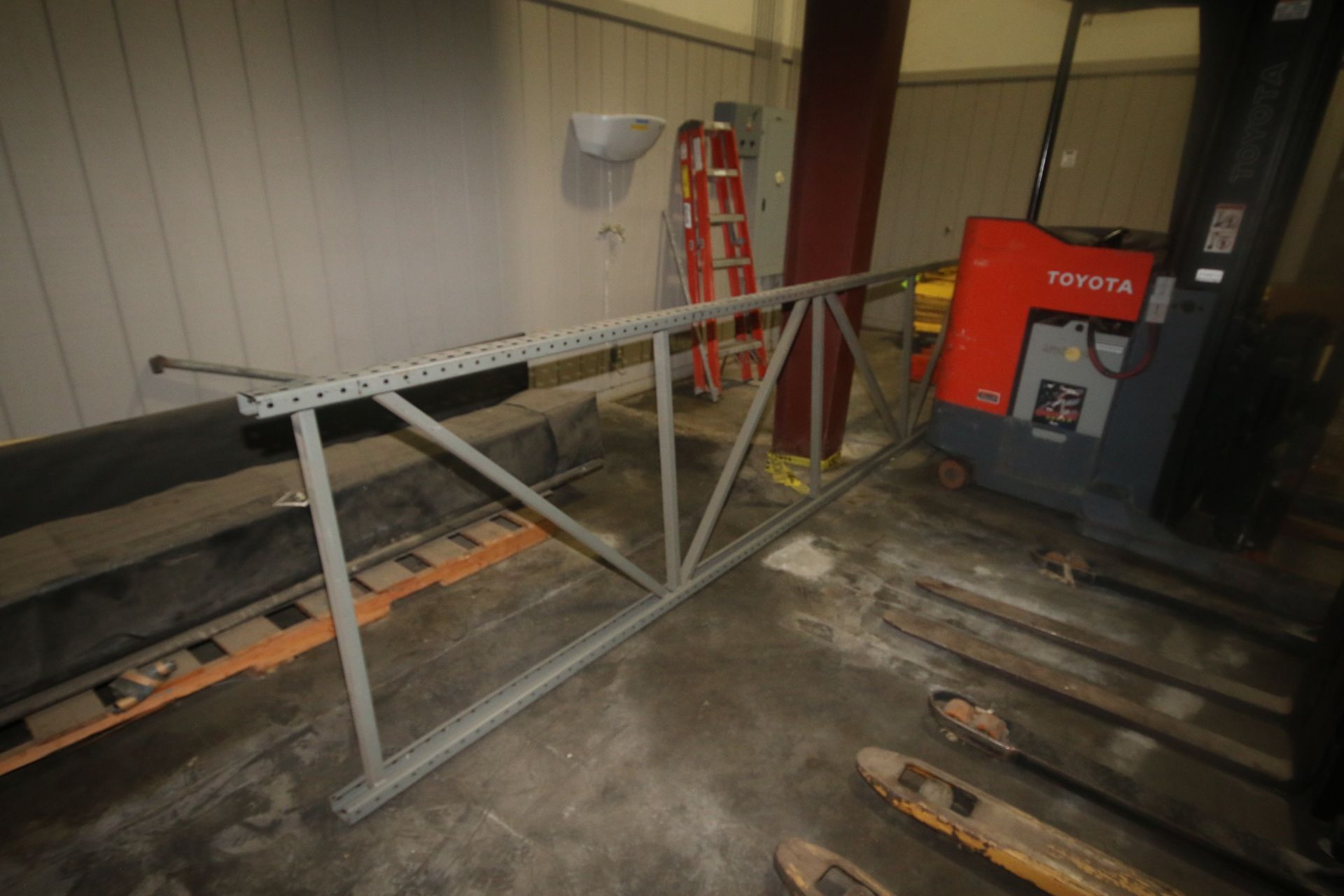 Lot of Assorted Pallet Racking Parts, with (1) Upright & Assorted Cross Beams, Aprox. 111" L, with - Image 6 of 6