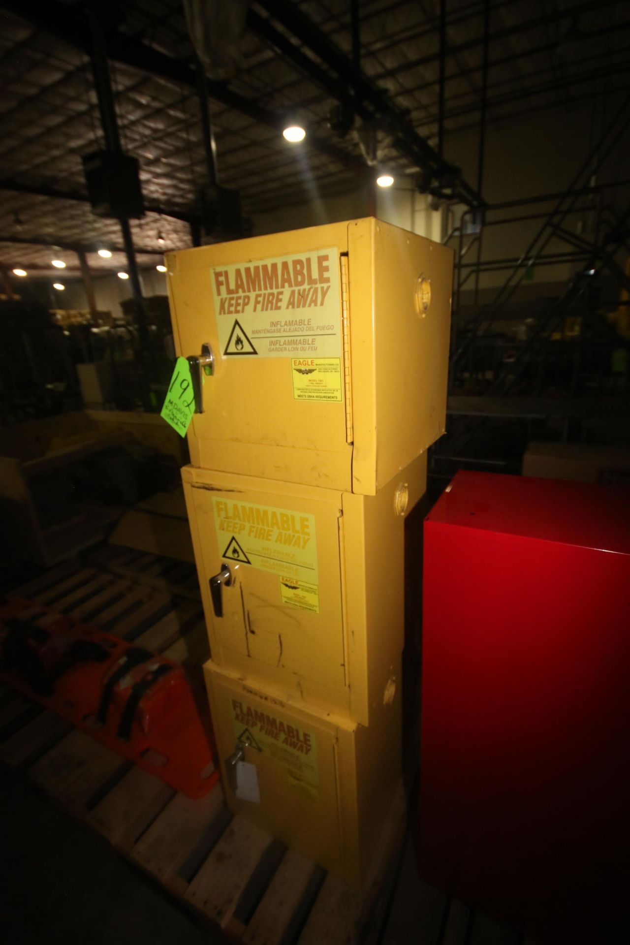 Eagle Flammable Storage Cabinets, (1) 2 Gal. Capacity & (2) 4 Gal. Capcity (LOCATED IN WINNSBORO, - Image 2 of 2