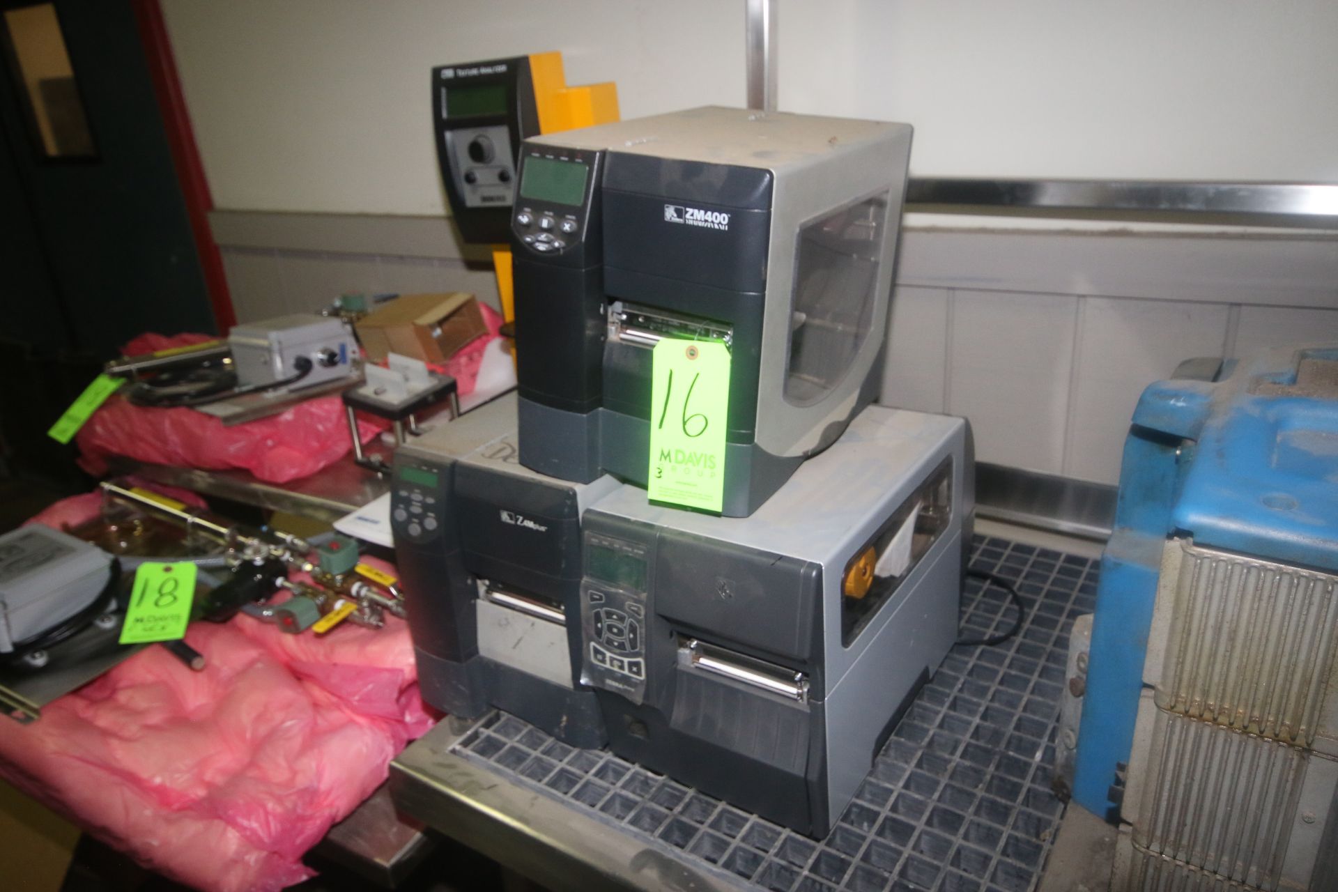 Zebra Printers, M/N ZM400 (NOTE: (2) without Power Cords) (LOCATED IN WINNSBORO, TX) (Rigging,