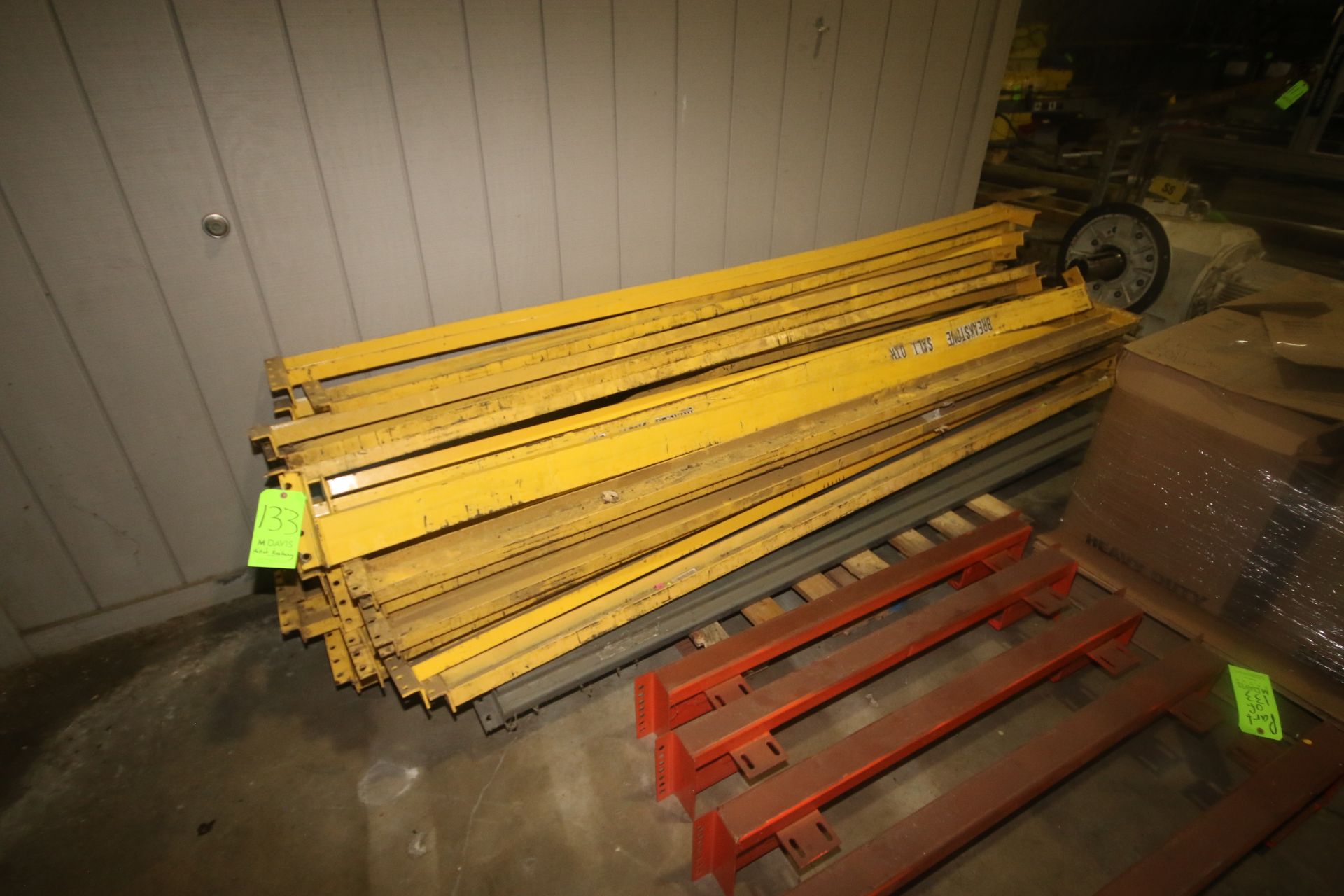 Lot of Assorted Pallet Racking Parts, with (1) Upright & Assorted Cross Beams, Aprox. 111" L, with - Image 2 of 6