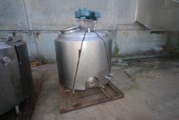 St. Regis Aprox. 450 Gal. S/S Processor, S/N 9398, Heat Exchange Jacket 75 PSIG, Tank Dims.: