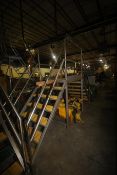 S/S Step Over Platform, with Stairs & S/S Handrails, Overall Dims.: Aprox. 13' L x 40-1/2" W x