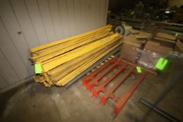 Lot of Assorted Pallet Racking Parts, with (1) Upright & Assorted Cross Beams, Aprox. 111" L, with