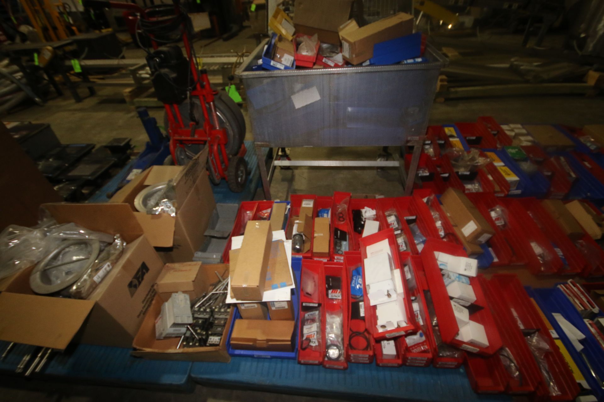Large Assortement of Maintenance Shop Parts Bins with Contents, Including Hardware, Springs, S/S - Image 12 of 16