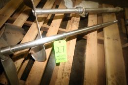 S/S Triple Prop Agitators, with Aprox. 35" L S/S Shaft (LOCATED IN WINNSBORO, TX)(Rigging,