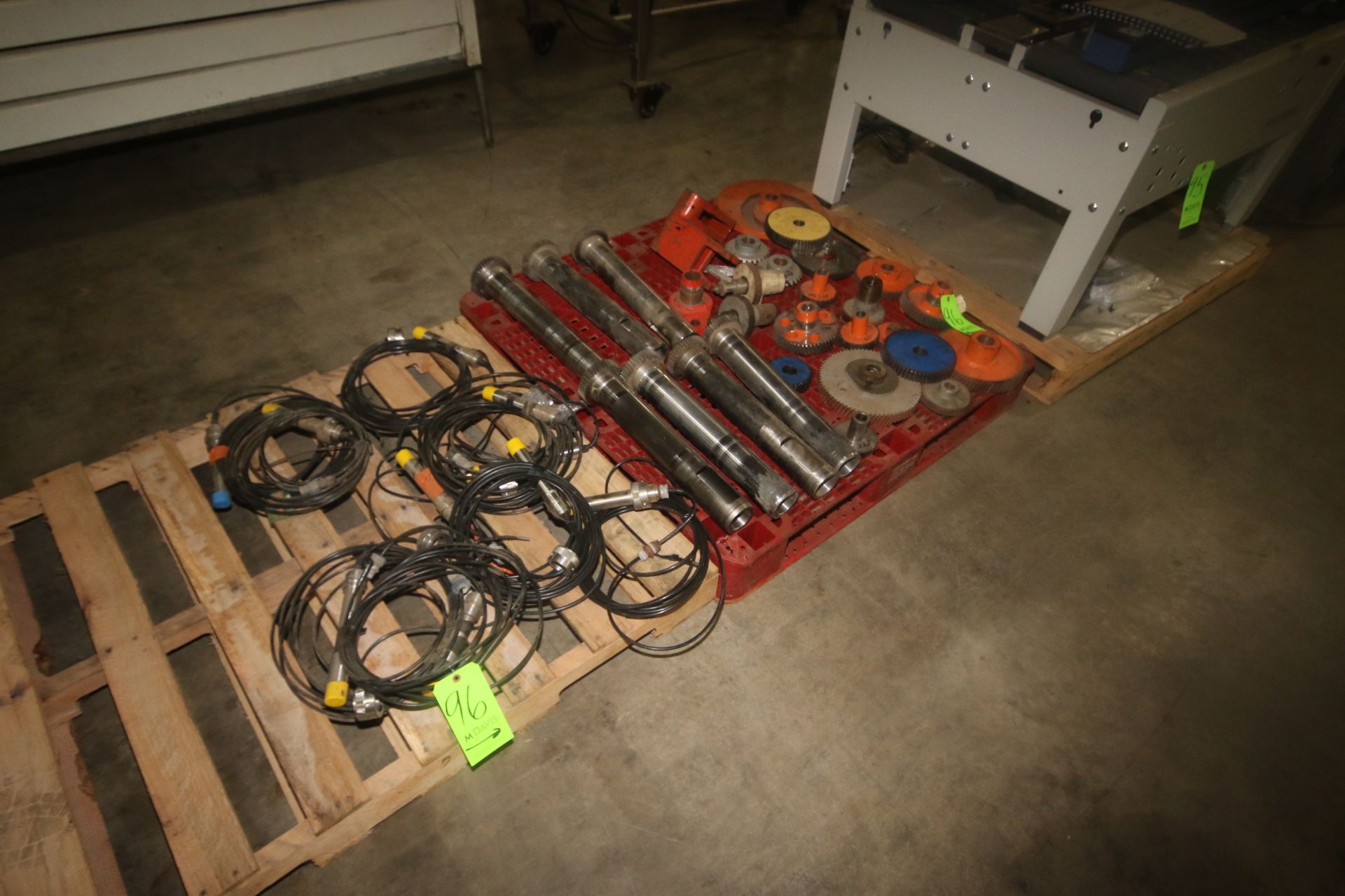 Lot of Assorted Sprockets, with (7) S/S Drive Shafts, Aprox. 19" L, with Assorted S/S Tank Probes ( - Image 2 of 3