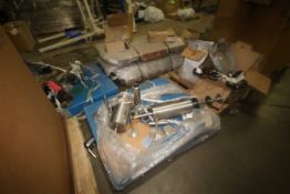 Lot of Assorted Contents, Includes Scale Parts, Air Valve Parts, Assorted Rubber Belts, Stands,