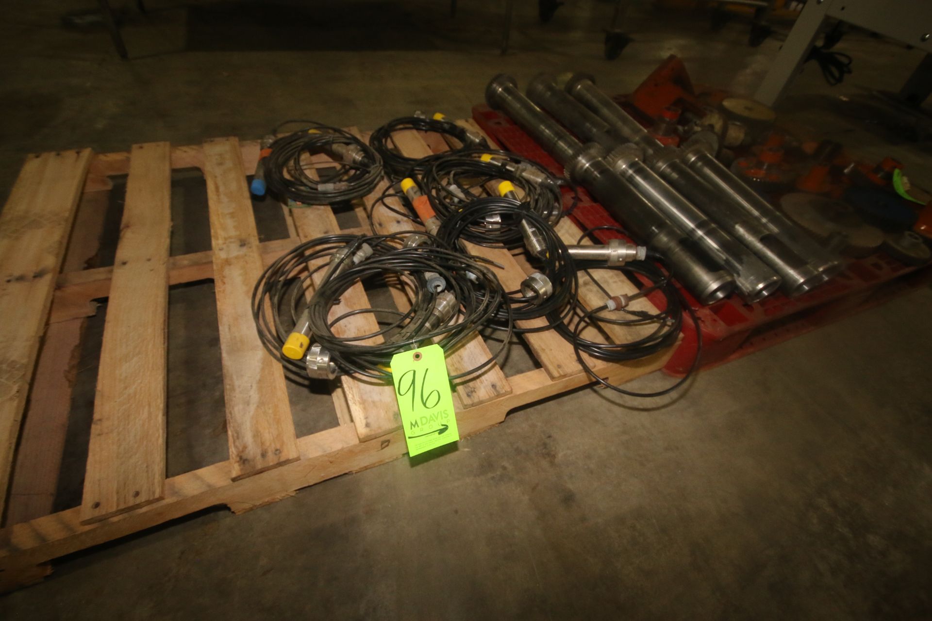 Lot of Assorted Sprockets, with (7) S/S Drive Shafts, Aprox. 19" L, with Assorted S/S Tank Probes (