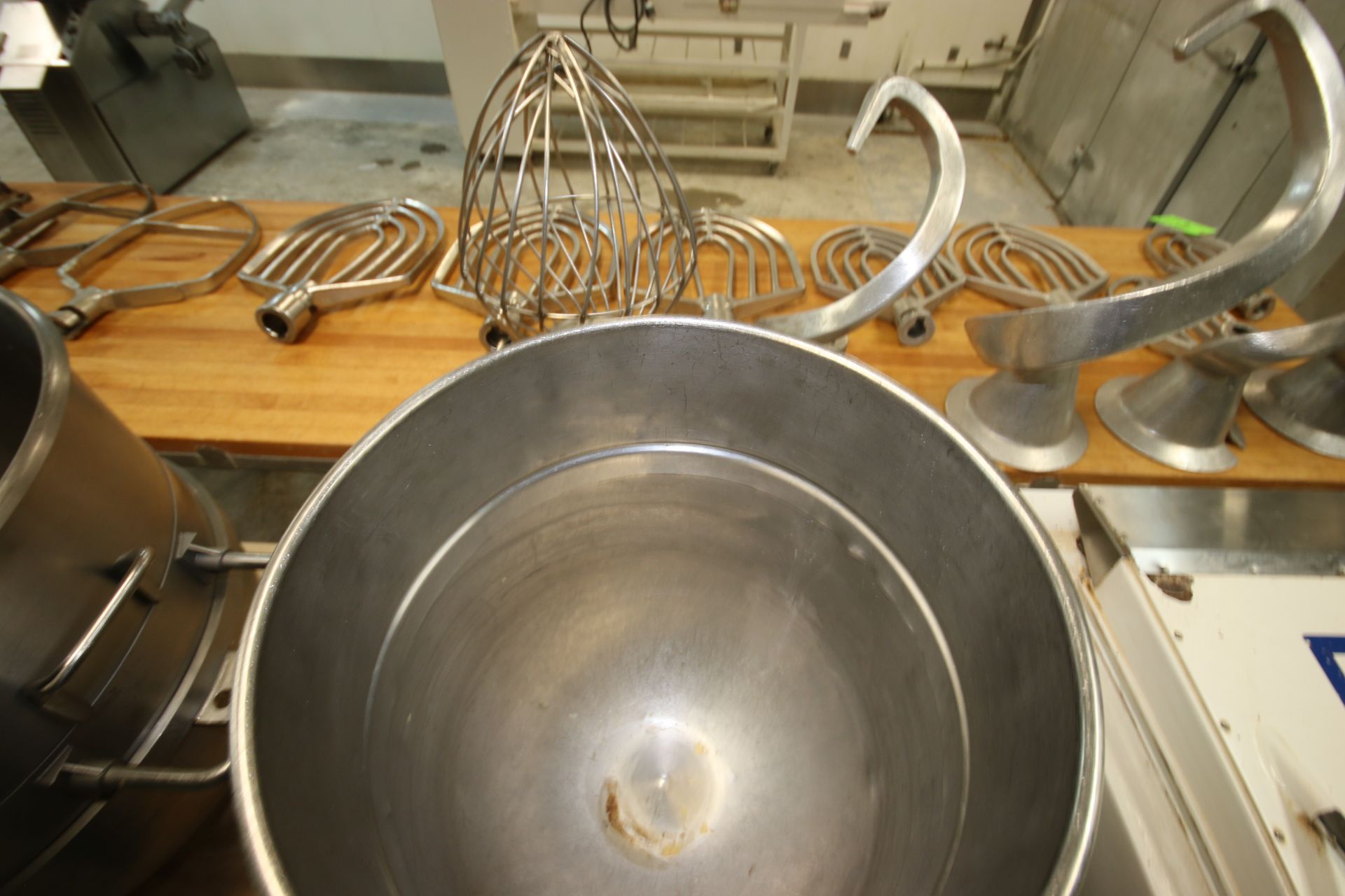 S/S Mixing Bowls, Internal Dims.: Aprox. 20" Dia. x 24" Deep, with Handles & Mixer Brackets (LOCATED - Image 4 of 4