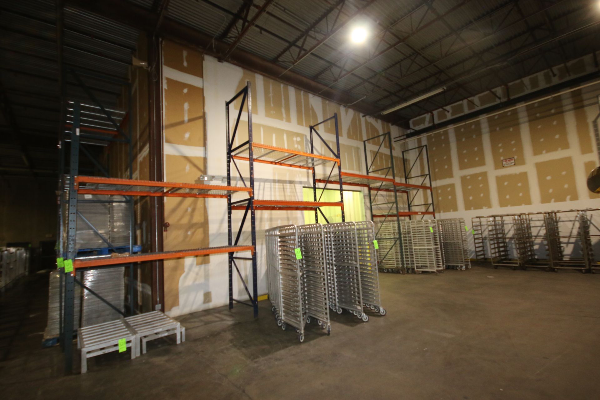 4-Sections of Bolt Type Pallet Racking, Includes (7) Aprox. 120" H Uprights with (9) Sets of Cross