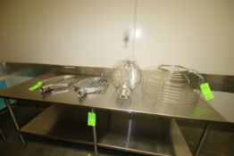 Assorted Mixer Components, Includes (2) Flat Beater Attachments, (1) Whip Attachment, & (1) Mixer