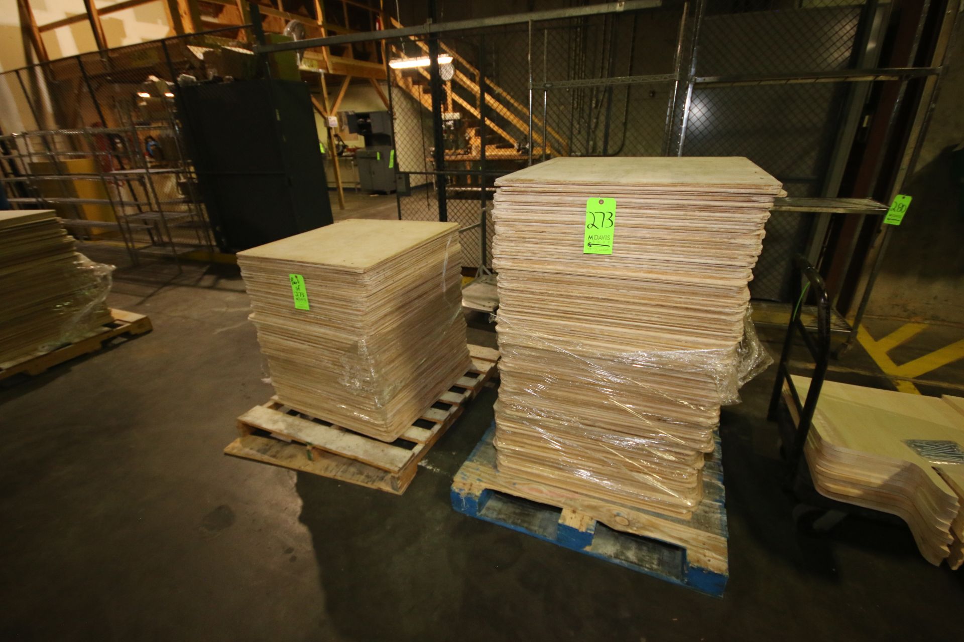 (3) Pallets of Wooden Cutting Boards, Dims.: Aprox. 32" L x 29-1/2" W (LOCATED AT BAKE SHOP--409