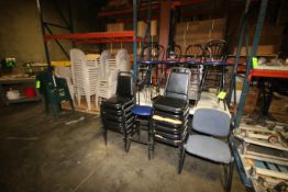 Lot of Assorted Outdoor Chairs, Stools, Banquet Chairs, & (2) Folding Tables (LOCATED AT BAKE