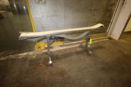 Straight Section of S/S Conveyor, Overall Dims.: Aprox. 96" L x 6" W Belt, with Drive, Mounted on