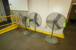 (2) Global Pedestal Fans & (1) Continential Pedestal Fan, 110 Volts (LOCATED AT GLUTEN-FREE--2800