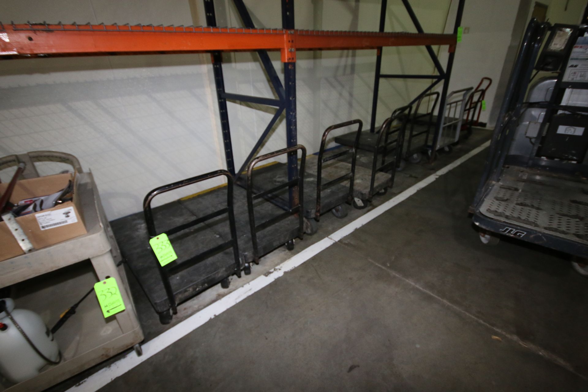 11-Push Carts, with Aprox. 47" L x 24" W Platform (LOCATED AT BAKE SHOP--409 AIRPORT BLV.