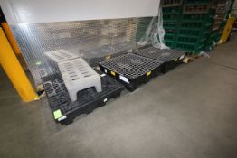 (3) Plastic Pallet Containments, with (1) Plastic Dunnage Rack (LOCATED AT GLUTEN-FREE--2800