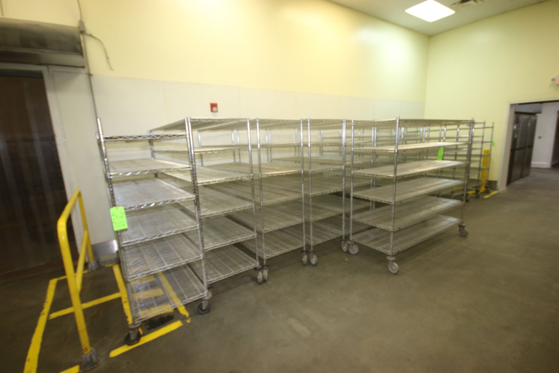 S/S Wire Shelving Units, Overall Dims.: Aprox. 72" L x 24" W x 69" H, Mounted on Casters (LOCATED AT - Image 2 of 3