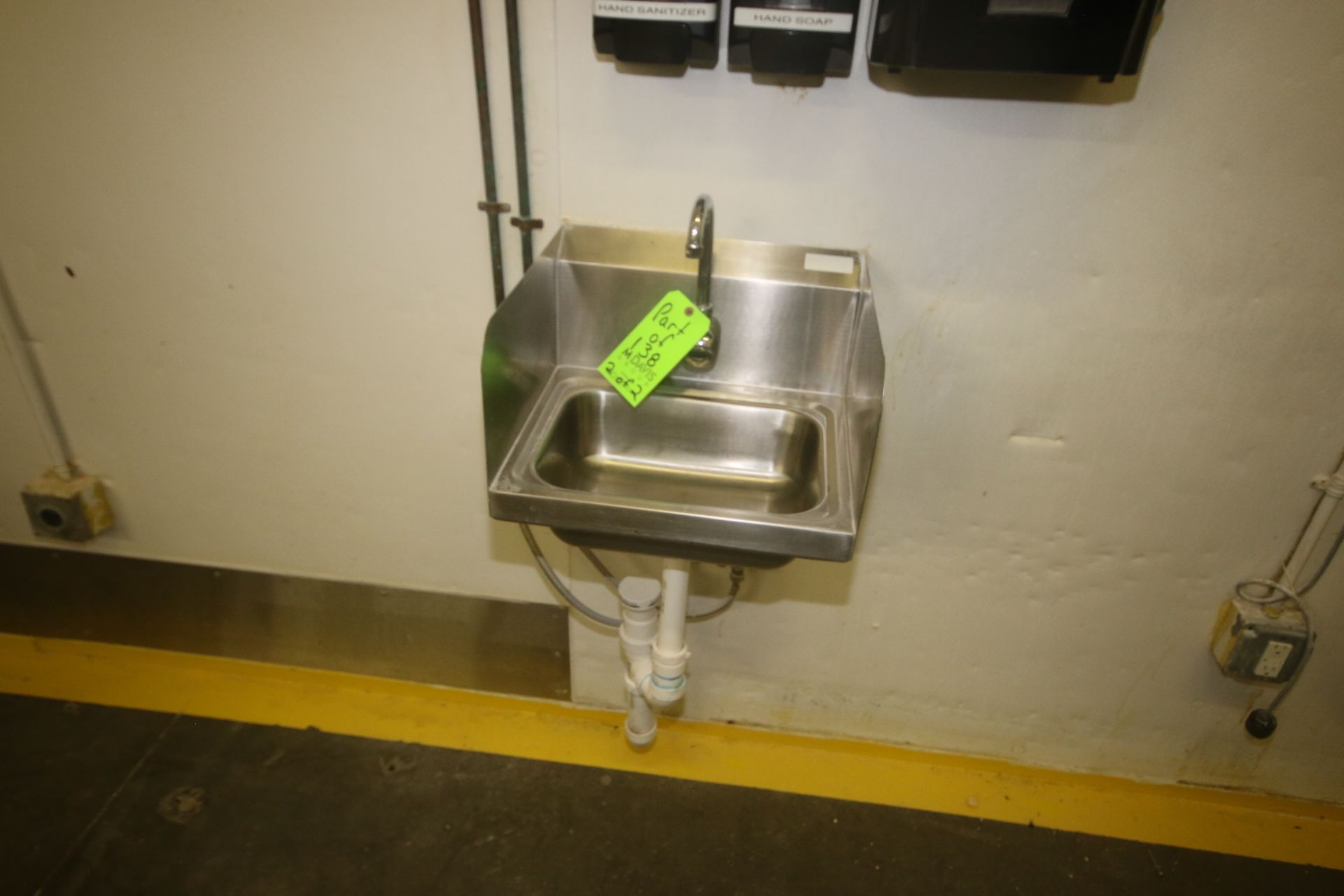 S/S Single Bowl Sinks, Wall Mounted with Motion Detection Spickets, Includes STM Technics Water - Image 2 of 3