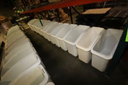 Rubbermaid Ingredient Bins, Overall Dims.: 30" L x 12" W x 38" H, Mounted on Casters (LOCATED AT