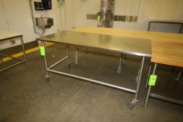 S/S Portable Table, Overall Dims.: Aprox. 72" L x 36" W x 36" H, Mounted on S/S Portable Frame (