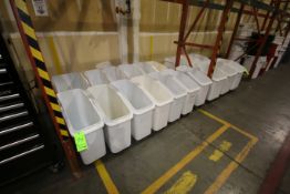 Rubbermaid Ingredient Bins, Overall Dims.: 30" L x 12" W x 38" H, Mounted on Casters (LOCATED AT