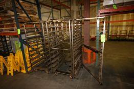 Portable Oven Pan Racks, Overall Dims.: Aprox. 36" L x28" W x 70" H (LOCATED AT BAKE SHOP--409