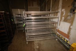 S/S Wire Shelving Units, Overall Dims.: Aprox. 72" L x 24" W x 69" H, Mounted on Casters (LOCATED AT