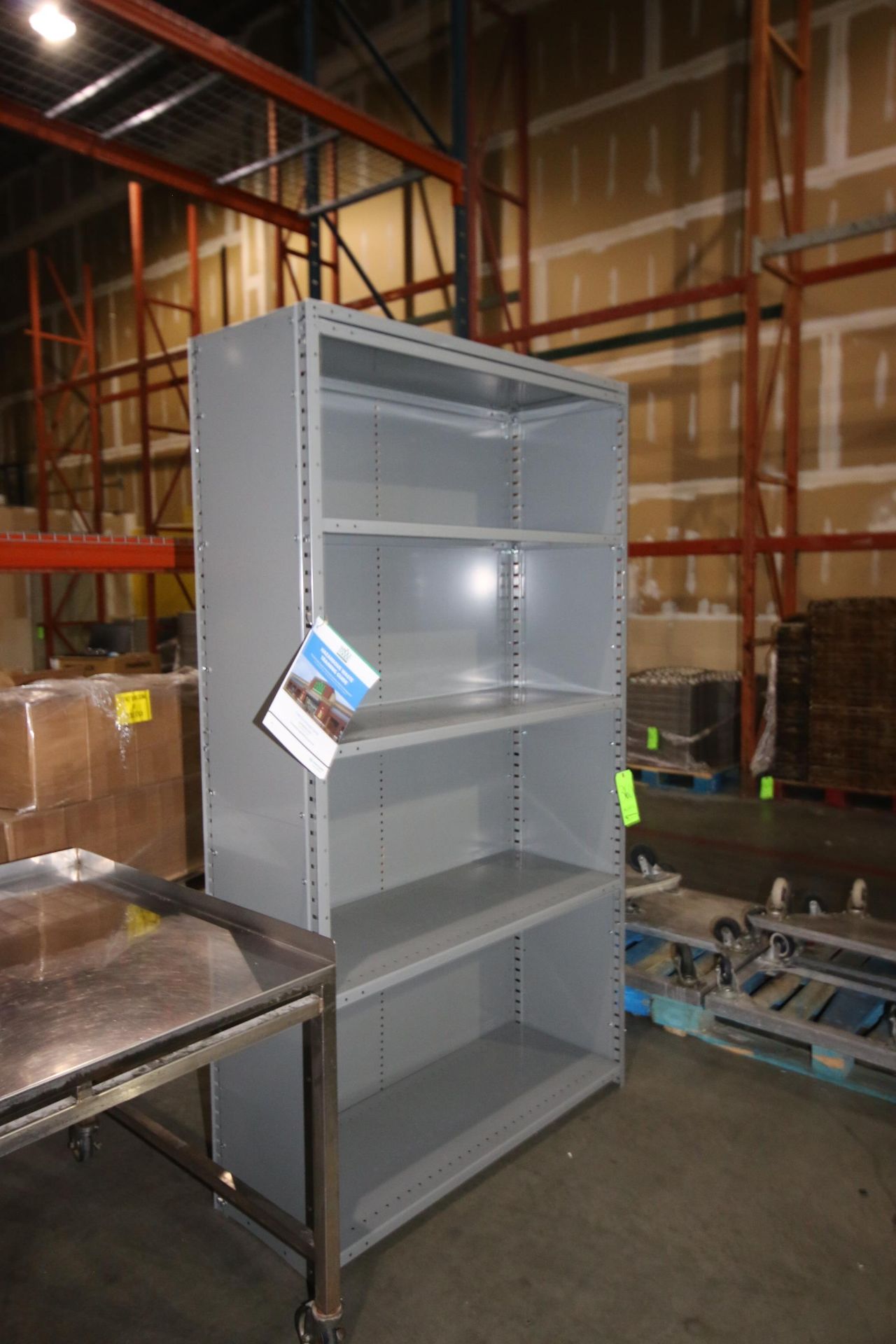 S/S Tables, (2) S/S Tables Mounted on Casters, (2) with S/S Bottom Shelf, Includes Aluminum Book - Image 4 of 4