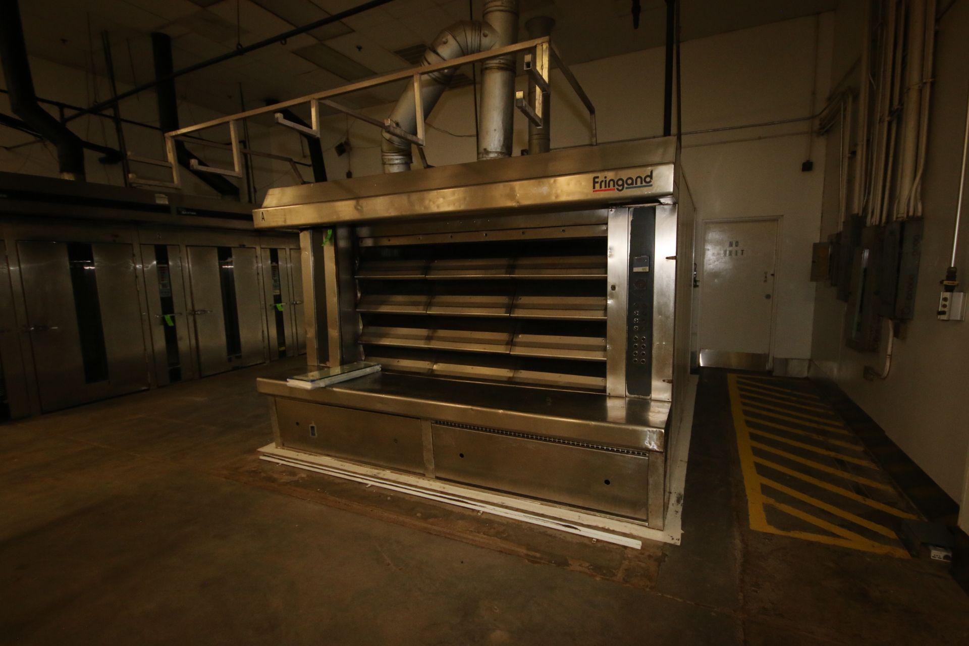 Fringand 4-Tier Natural Gas Olympic Baking Deck Oven, with S/S Hood & Duct Work, Overall Dims.: