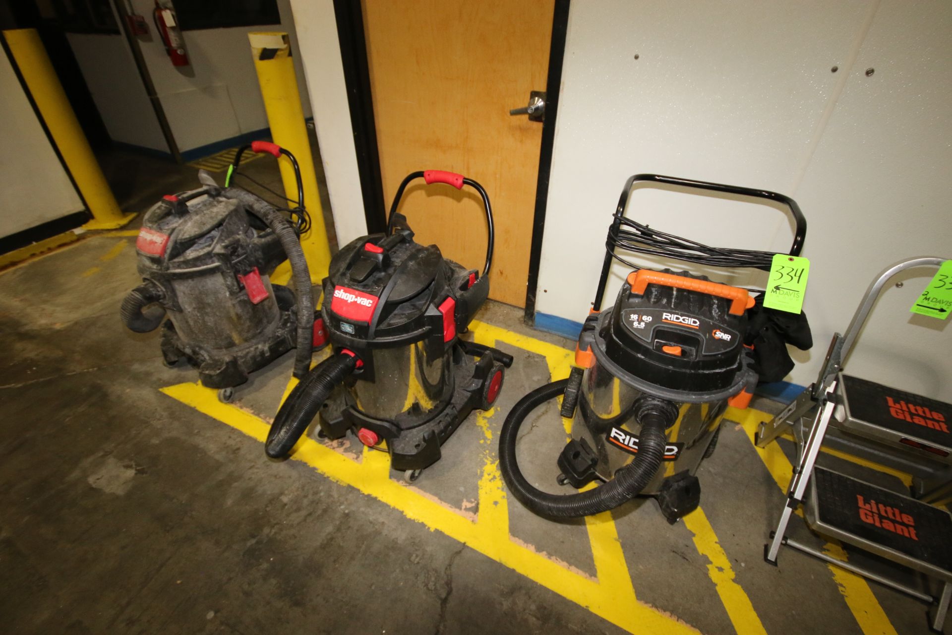 Shop Vacuums, Mounted on Portable Frame with Hoses (LOCATED AT BAKE SHOP--409 AIRPORT BLV.