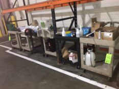 6-Push Carts with Assorted Cleaning Supplies (LOCATED AT BAKE SHOP--409 AIRPORT BLV. MORRISVILLE, NC